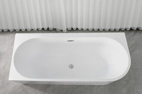 Badstuber Elise hoekbad links 180x80cm wit