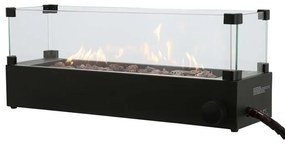 Cosi tafelbrander rechthoek zwart incl. glas