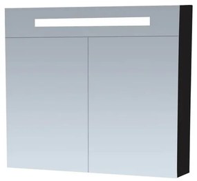 Sanituba Spiegelkast Double Face 80cm Hoogglans Zwart