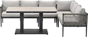 Garden Impressions Burela - Brugge lounge dining set 5-delig rechts - taupe