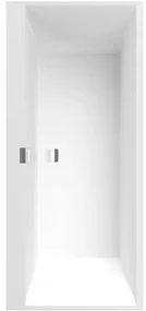 Villeroy & Boch Squaro Edge kunststof duobad quaryl rechthoekig 190x90x45cm incl. poten en afvoer-/overloopcombinatie mat wit ubq190sqe2dv-rw
