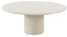 4 Seasons Outdoor Hampton mortex low dining tuintafel met rond blad Ø 160 cm Tuintafel   beige weerbestendig