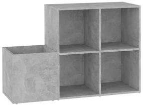 vidaXL Opbergkast 105x35,5x70 cm spaanplaat betongrijs