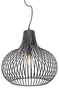 Moderne hanglamp zwart 48 cm - Saffira