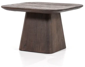 Eleonora Aron Vierkante Bijzettafel Mangohout - 60 X 60cm.