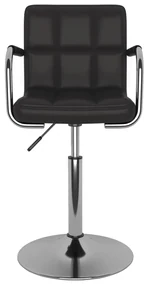 vidaXL Eetkamerstoelen draaibaar 6 st kunstleer zwart