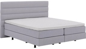 Goossens Boxspring Compleet Quatro, Vlak 180 x 200 cm box (=2x90cmx200cm) 2x matras gestoffeerd pocketvering, 1x matrastopper joy deluxe