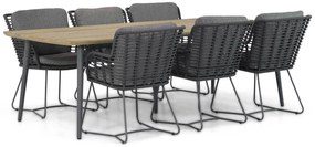 Tuinset 6 personen Rope Grijs 4 Seasons Outdoor Fabrice/Montana