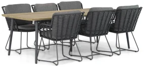 Tuinset 6 personen Rope Grijs 4 Seasons Outdoor Fabrice/Montana