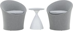 Lounge/Balkon Set- Luuk - Wit/Grijs - Tafel - 2 Kussens - The Outsider