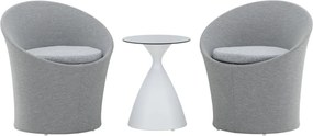 The Outsider Lounge/Balkon Set- Luuk - Wit/Grijs - Tafel - 2 Kussens - The Outsider