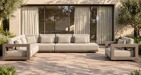 4 Seasons Outdoor Metropolitan loungestoel Mocca Loungestoel   beige weerbestendig