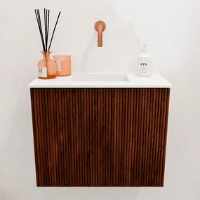 Mondiaz Joya 50cm toiletmeubel ruby met wastafel faye midden zonder kraangat talc