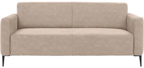 Goossens Key West beige, micro leer, 3-zits, modern design