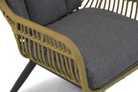 Tuinset 4 personen 90 cm Wicker/Aluminium/Aluminium/wicker Taupe Coco Azzano/Bistol