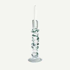 Transparante glazen kandelaar, H35 cm, Qimera