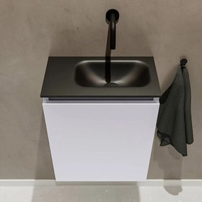 Mondiaz Ture 40cm toiletmeubel cale met wastafel urban rechts geen kraangat