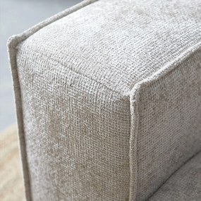 PEPP Interiors River Moderne U-bank Beige Stof Chaise Longue Links