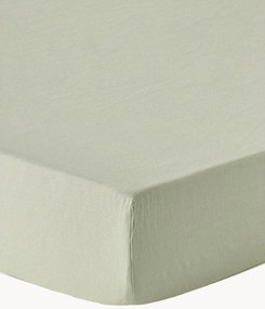 Topper hoeslaken Airy, gewassen linnen