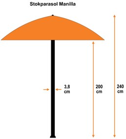 Garden Impressions Parasol Manilla 250 cm - taupe
