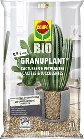 COMPO Bio Granuplant Cactussen&amp;Vetplanten - Plantgranulaat - 3L - 100% Natuurlijk Puimsteen