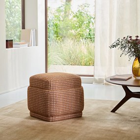 Jacquard pied-de-poule poef, CLEOPHEE