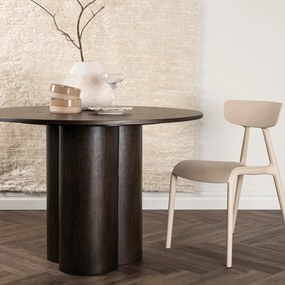 Design Eettafel Bruin - 110 X 110cm.