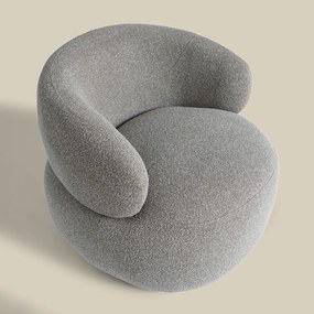 Draaibare Ronde Fauteuil Grijsbruin