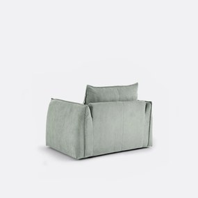 Rechte, uitklapbare fauteuil, 1-zits, van fijn geribd fluweel, TIKI