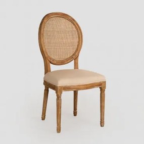Set Van 2 Sunna Gestoffeerde Mesh Eetkamerstoelen Natuurlijk Hout - Sklum