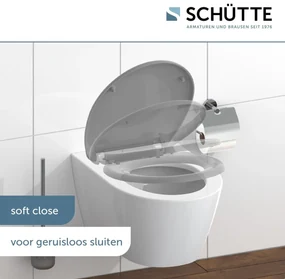 Schutte Miles toiletzitting duroplast met softclose en quick release antraciet
