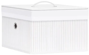 vidaXL Opbergboxen 4 st bamboe wit