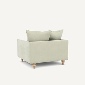 Fauteuil stonewashed fluweel, Lazare