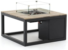 Vuurtafel Cosi | Vierkant  | Tuintafel Aluminium | 100x100cm | Kees Smit Tuinmeubelen