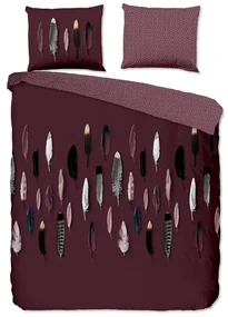Good Morning Dekbedovertrek FEATHERS 155x220 cm bordeauxrood
