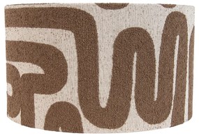 Stoffen lampenkap bruin met beige gestreept 35/35/20 Modern cilinder / rond rond