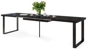 AVELLA Zwart Mat - LOFT TAFEL VOOR WOONKAMER/EETKAMER UITKLAPBAAR TOT 3,1 m!