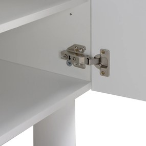 Mat Wit Dressoir Met Strepen 150 Cm - 150x40x75cm.