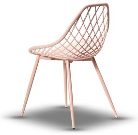 CHICO stoel roze - modern, opengewerkt, voor keuken / tuin / café