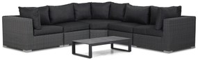 Hoek loungeset 6 personen Wicker Grijs  Garden Collections Toronto/Zaga