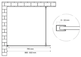 Best Design Dalis inloopdouche 80cm mat-zwart