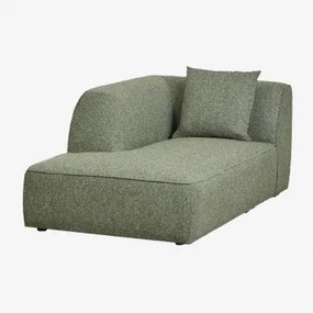 Linker Chaise Longue Voor Cardea Gestoffeerde Modulaire Bank Bouclé Groen – Salie - Sklum