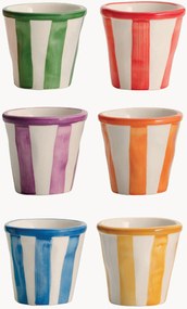 Handgemaakte espressokopjes Righe, 6-delig