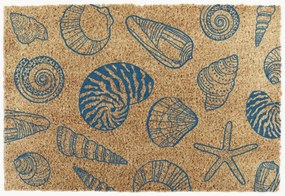 Handgemaakte kokos deurmat Shells