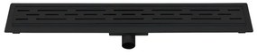 Best Design Black douchegoot - 7x90cm - met flens - Zwart mat 4006380