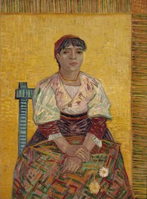 Kunstreproductie The Italian: Agostina Segatori, 1887, Vincent van Gogh