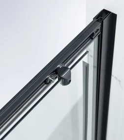 Saniclear Slide black douchecabine 120x80cm zwart mat