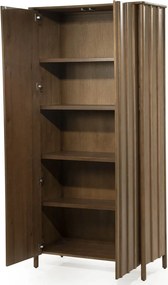 Hoge Wandkast Eikenhout Bruin - 102x47x210cm.