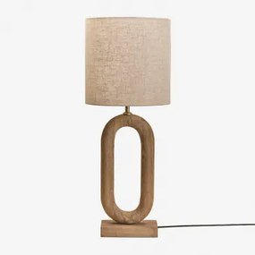 Tiberia Mangohouten Tafellamp Mangohout & Licht Zandbruin Ø30 Cm - ↑30 Cm Arlina - Sklum