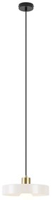 Retro hanglamp goud met beige glas - Jina Retro E27 rond Binnenverlichting Lamp